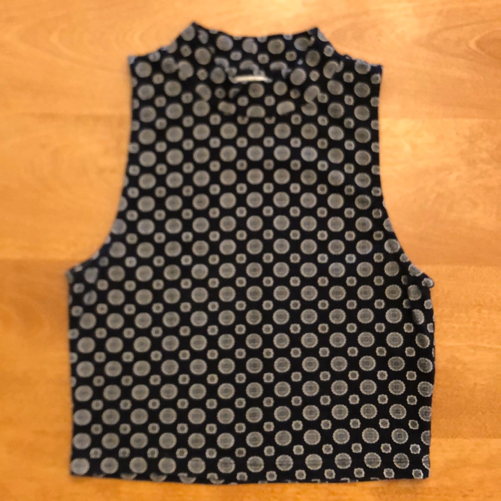 Forever 21 Black Mock Neck Tank